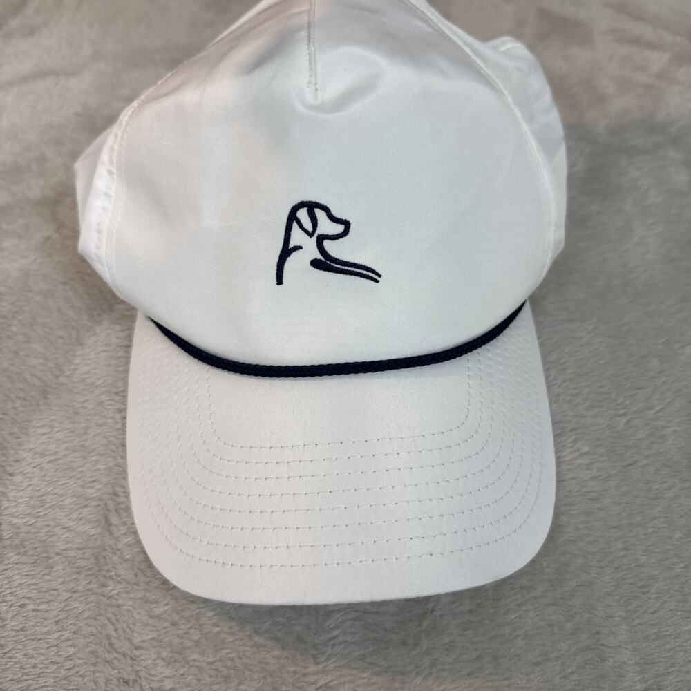 Rhoback Hat Adult One Size White Adjustable Dog Logo Dad Cap Golf Casual OSFA